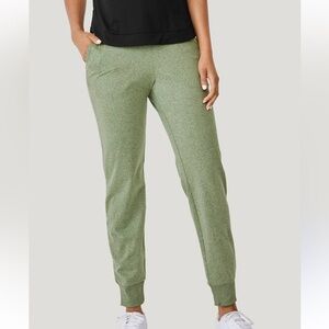 Green joggers, super soft, wide waist band, size L, new without tags